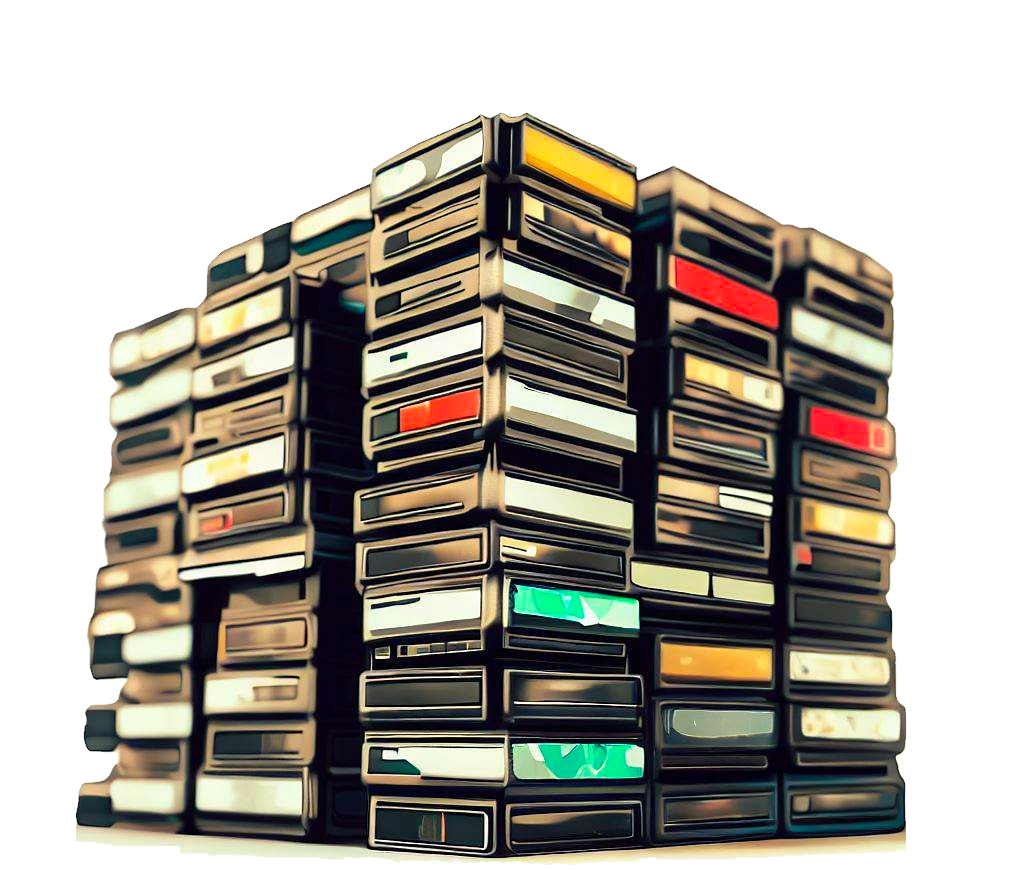 An illustrative stack of games